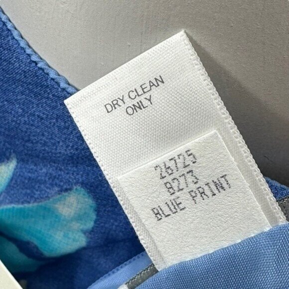 Vintage Hugo Buscati Victorias Secret 14 Wrap Sun Dress Maxi Floral Blue New - Picture 14 of 14